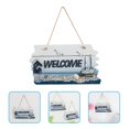 thumbnail image 3 of Welcome Sign Mediterranean Theme Welcome Sign Door Wooden Welcome Pendant, 3 of 6