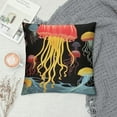thumbnail image 2 of BCIIG Jellyfish Yellow Fish Surrealism Graphic Decorative Cushion Throw Pillow Cover for Home Living Room Bed Sofa Bedroom, Short Plush 1PC 20x20in, 2 of 5