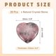thumbnail image 2 of Uxcell 20 Pcs Natural Heart Shaped Crystal Stone, 0.8 Inch Mini Polished Love Gemstone Crystal, Pocket Rock Engraved Worry Stones for Women Gifts Meditation, Light Red, 2 of 6