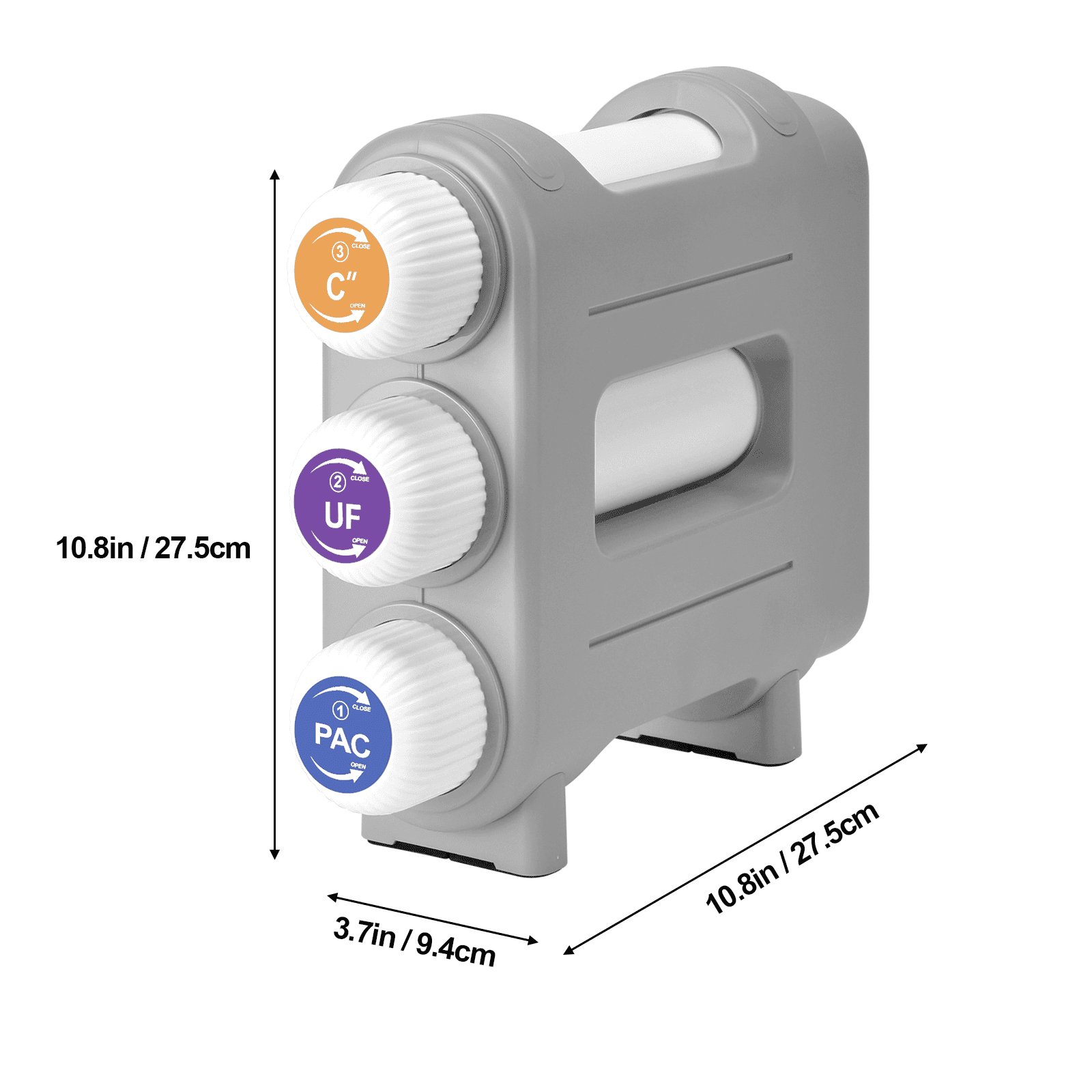 Under Counter Water Filter, 3-Level Filter Water Purifier, Reduces Chlorine Gas and Particulate Matter, Directly Connected to Kitchen or Bathroom Faucet
