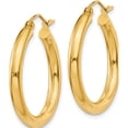 thumbnail image 2 of 10K Yellow Gold Polished 3Mm Lightweight Tube Hoop Earrings (Width 3) (Length 25) - Jbsp, 2 of 5