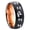 Black And Rose Gold, variant on Deer Hunting Tracks Concave Black Tungsten Men Ring 10MM