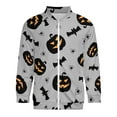 thumbnail image 3 of Lightweight Jacket for Men - Halloween Pumpkins Bat Cuteness Casual Zip Up Bomber Jacket Men Spring Fall Windbreaker Coat with Pocket, 3 of 6