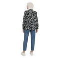thumbnail image 3 of Black - Floral - Point Collar - Blouses - Refka, 3 of 4