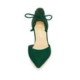 thumbnail image 2 of BLISSFUL STEP Women's Ankle Tie Block Heel Pointed Toe Dress Pumps, 2 of 6