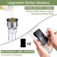 thumbnail image 5 of Dispenser Bottle, 1 Pcs Glass Olive Oil Dispenser and Vinegar Dispenser Set with 2 Stainless Steel Pourers, 2 Labels,1 Brush and 1 Funnel Oil Bottles for Kitchen (500ml), 5 of 15