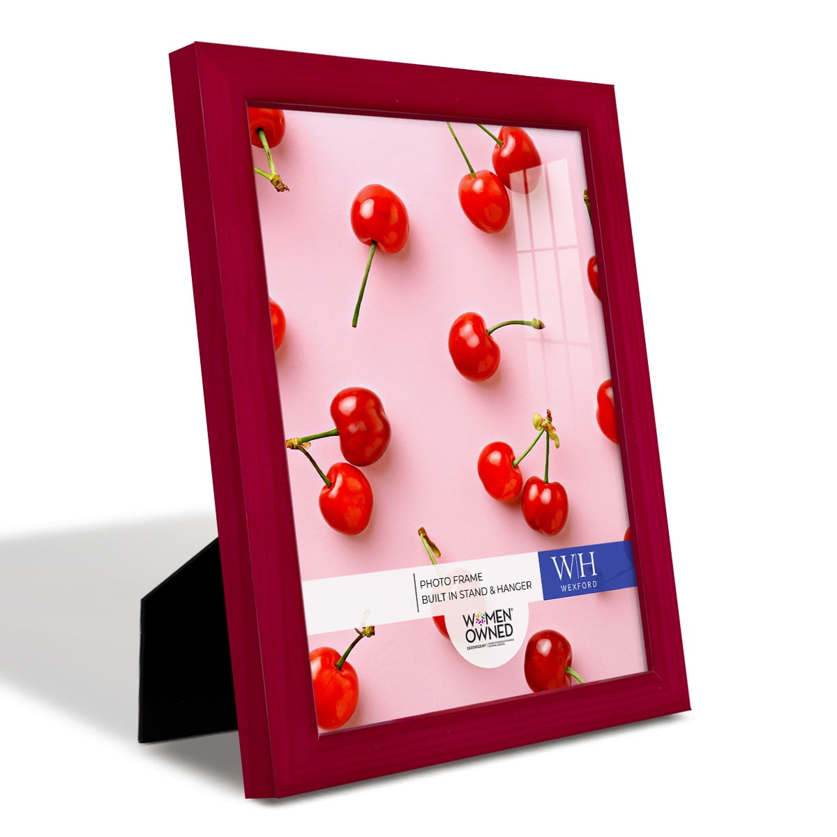 Woodgrain 8 in. x 10 in. Cherry Red Picture Frame Set (Set of 4)