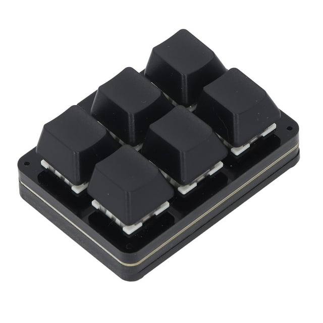 Teclado Mecánico Macro Con Una Mano, Tipo C, Acrílico ABS Con Cable, Fácil Configuración, Teclado USB De 6 Teclas, 4 Teclas NKRO Para El Trabajo