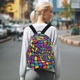 thumbnail image 7 of FORMRS Mini Backpack Purse for Women Travel Daypack Casual Shoulder Bag, Colorful Psychedelic, 7 of 7