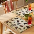 thumbnail image 4 of Western Cowboys Placemats Set of 6 Brown Vintage Country Cactus Place Mats Indoor Wipeable Table Mats Washable Cloth Dining Table Placemats for Kitchen Holiday Party Home Decor 13x19 Inch, 4 of 9