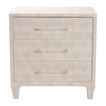 thumbnail image 3 of Baxton Studio Nira Modern Beige Faux Shagreen 3-Drawer Storage Cabinet, 3 of 6