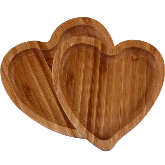 MUSEYA Large Wood Tray for Home Use Light Brown Serving Tray Perfect for Food and Entertaining 2Pcs