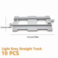 thumbnail image 1 of Train Track Series Compatible With DUPLO 10874 10872 10882 Large Brick Accessories Straight Curved Track Expansion For Kid DIY 10P Straight Track L, 1 of 6