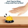 thumbnail image 3 of I-MART Desk Bell Service Bell for Office Hotel Classroom School Dinner Kitchen Restaurants Yellow Call Bell with Loud Clear Ring, 3 of 7