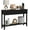 1 Tier Black, variant on HUANG Painted Wood Console Table, Narrow Long Fluted Entryway Table with 3 Drawers, 2-Tier Storage, Black, for Living Room, Foyer, Hallway