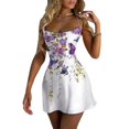 thumbnail image 4 of Women Sexy Halter Satin Suspender Party Club Birthday Holiday Slip Short Dress, 4 of 11