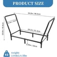 thumbnail image 3 of Firewood Rack,Firewood Storage Rack, Log Holder Stand Firewood Rack Holder for Wood Storage, Carbon steel Fire Wood Rack Log Storage for Fireplace Indoor Outdoor（Black）, 3 of 6