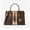 Dark Brown, variant on Michael Kors Women's Sheila Medium Signature Logo and Metallic Satchel 35F4G6HS3B-847