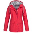 thumbnail image 1 of Hombres y mujeres de la chaqueta de lluvia de tela impermeable completo punzonado chaqueta chaqueta de deportes al aire libre, 1 of 6