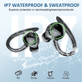 thumbnail image 5 of Wireless Earbuds, Bluetooth 5.4 Sports Headphones, 50H Playback Over Ear Earbuds with ENC Noise Cancelling Mic, Deep Bass Fitness Earphones Gym Running Workout with Earhooks, IP7 Waterproof Headset, 5 of 9