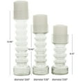 thumbnail image 3 of DecMode 3 Candle Glass Candle Holder, Set of 3, 3 of 10