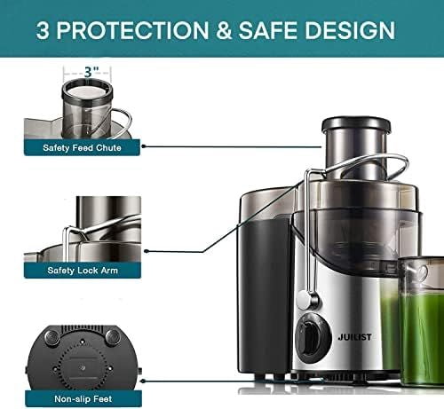 Juicer Machines,  3" Wide Mouth Juicer Extractor Max Power 800W, for Vegetable and Fruit with 3-Speed Setting, 400W Motor, Easy to Clean