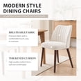 thumbnail image 5 of EOP Upholstered Dining Chairs Set of 2, Farmhouse Fabric Kitchen Chairs with Solid Wood Legs, Modern Restaurant & Cafe Side Chairs for Home Dining Room, Beige, 5 of 9