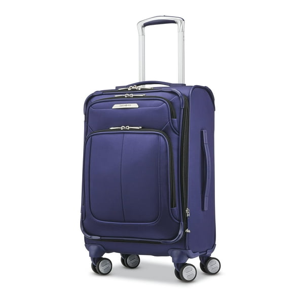 Samsonite Solyte DLX Softside Expandable Luggage with Spinner Wheels, Iris Blue, carry-On 20-Inch