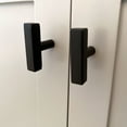 thumbnail image 4 of Alpine Hardware Solid Euro Style Bar Handle Pull | 25Pack ~2" Length | Heavy Stainless Steel Square End T-Knob Pull with a Matte Black Finish | Cabinet Hardware, 4 of 5