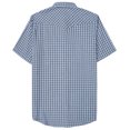thumbnail image 2 of Dubinik®Mens Shirts Short Sleeve Plaid Shirt Men Bamboo Fiber Western Cowboy Pearl Snap Vintage Casual Plaid Shirts For Men, 2 of 6