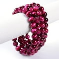 thumbnail image 3 of Leander Gem Semi Precious Gemstone 8mm Round Beads Stretch Bracelet 7 Inch Unisex, 3 of 4