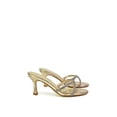 thumbnail image 2 of XY London Womens Abby Metallic Diamante Strappy Stiletto Heel Mules, 2 of 5