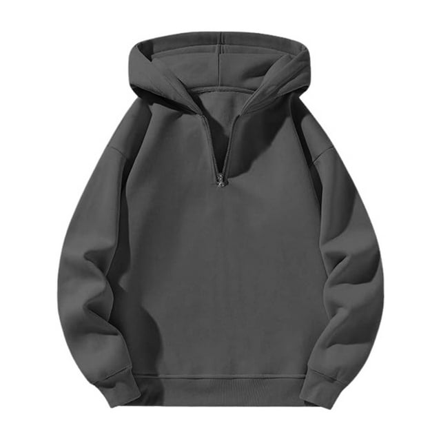 WZXFASHION Chandail de Sport Décontracté pour Femmes à Demi-Glissière, Coupe Ample, Articles en Liquidation, Chandail à Capuchon Thermique à Fermeture Éclair