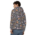 thumbnail image 4 of Goofa Wildflowers Pattern Mens Full-zip Hoodie, Zip-up Pullover Hooded Sweatshirt, Kangaroo Pocket Hoodie Ideal for Daily Wear, Travel, and Home-X-Large, 4 of 5
