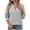 Gray, variant on yillto Quarter Zipper Sweatshirt for Womens Pullover V Neck Long Sleeve Casual Sweatshirts with Pockets