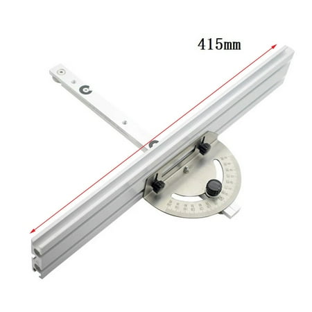 

Woodworking Table Saw Adjustable Angle Ruler Miter Gauge with Track Stop backer