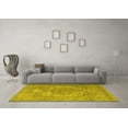 thumbnail image 3 of Ahgly Company Indoor Round Persian Yellow Bohemian Area Rugs, 4' Round, 3 of 4