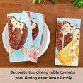 thumbnail image 6 of Iauyy Satin Napkins Set of 4- Fresh-popsicle Print DIY Printing Decoration Cloth Napkin- Easy Care for Home/Party, 6 of 8