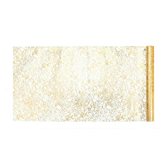 Rollo de de Mesa con Purpurina, Suministros de Decoración de Mesa, Cubierta Decorativa para Mesa, Mantel, Centro de Mesa de Comedor para Casa Y Oro 28cmx500cm