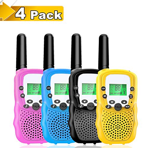 4 Pack Kids Walkie Talkies 22 Channels 2 Way Radio Long Range Kids Toys Gift For 312 Years Old