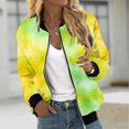 thumbnail image 5 of Kaondbfi Women's Fashion Jacket, Autumn Casual Square Thin Pocket Jacket Top Tie Dye Print Winter Clothing for Women, 5 of 9