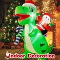thumbnail image 4 of scurora 8Ft Christmas Inflatable Decorations, Santa Dinosaur Outdoor Inflatables, Santa Claus Riding Giant Dinosaur, Build-in 7 LED Lights Blow up for Christmas Party Outdoor Yard Lawn Decor, 4 of 7