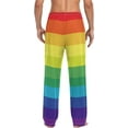 thumbnail image 2 of Rainbow Striped Ghost Pajama Pants, Men's Lounge Pants Light with Drawstring and Pockets, Christmas New Year Birthday Father's Day Gifts, X-Large, 2 of 7
