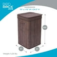 BirdRock Home Bamboo Square Laundry Hamper with Lid and Cloth Liner ...