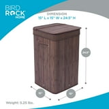 BirdRock Home Bamboo Square Laundry Hamper with Lid and Cloth Liner ...