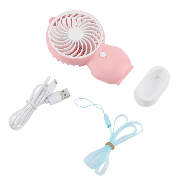 Mini ventilador de refrigeración de escritorio portátil, ventiladores de mesa USB recargables (rosa), 1 unidad