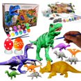 thumbnail image 1 of YOPTOP Kids Crafts and Arts Dinosaur Painting Kit with Play Mat, Dinosaurs Toys Art and Craft for Boys Girls Age 4 5 6 7 8 Years Old, Fun DIY Kids Paint Birthday Gifts for Children Animal Set, 1 of 10