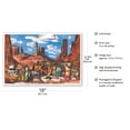 thumbnail image 2 of Navajo Encampment - Monument Valley Utah - United Air Lines - Vintage Airline Travel Poster by Millard Sheets c.1952 - Master Art Print (Unframed) 12in x 18in, 2 of 4