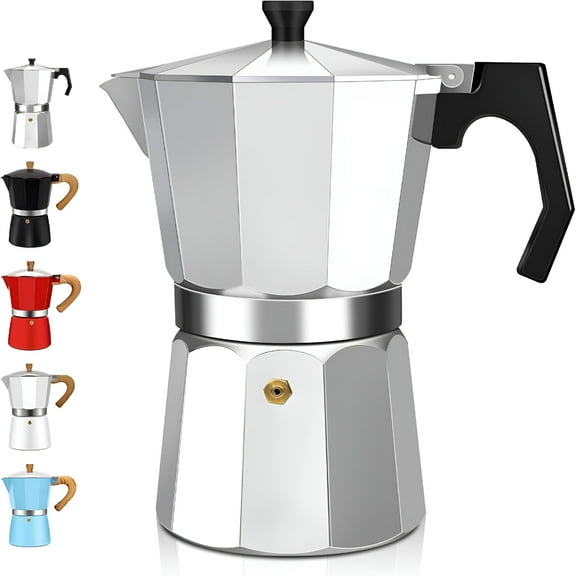 ACDANC 2 Cup Aluminum Espresso Stovetop Moka Pot Coffee Maker Percolator Classic Mocha Coffee Machine for Brewing 100ml 3.3oz
