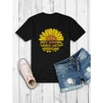 thumbnail image 4 of Cute Sunflower Graphic Shirt Summer Casual Top Girls Women T-Shirt Small Black, 4 of 5